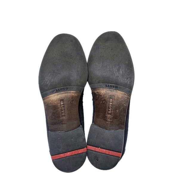 Lloyd Germany Men 9.5US 44EU Dress Penny Loafers Libra Suede Leather Navy Good main image 8